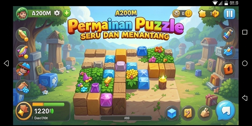 Tampilan gameplay menarik dari A200M dengan berbagai teka-teki.