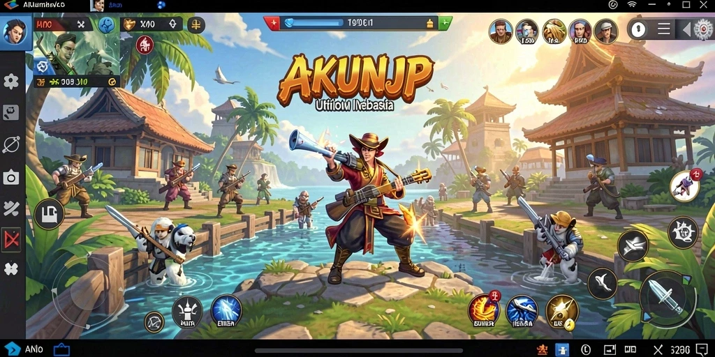 Screenshot utama AKUNJP menampilkan fitur utilitas yang memudahkan pengguna.