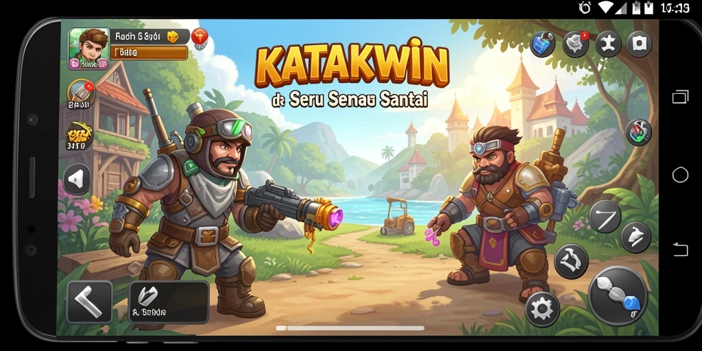 Tampilan menarik gameplay KATAKWIN dengan keseruan tantangan.
