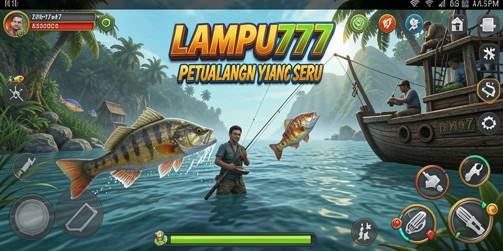 Tampilan gameplay LAMPU777 yang seru saat memancing.