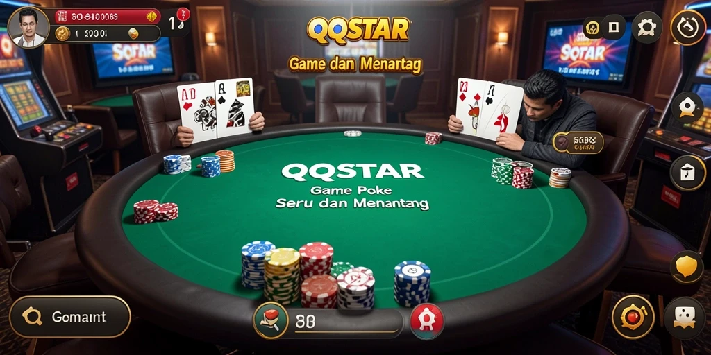 Tampilan gameplay QQSTAR yang menegangkan dan interaktif.